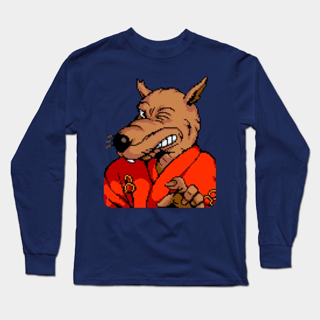 Rat Sensei Long Sleeve T-Shirt by winsarcade